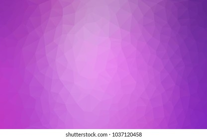 Light Purple vector polygonal illustration, which consist of triangles. Triangular design for your business. Creative geometric background in Origami style with gradient