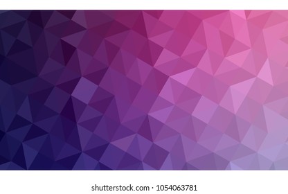 Light Purple vector polygonal illustration, which consist of triangles. Triangular design for your business. Creative geometric background in Origami style with gradient