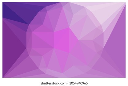 Light Purple vector polygonal illustration, which consist of triangles with a gemstone in center. Triangular design of a huge diamond for your business. Creative geometric background of gems.