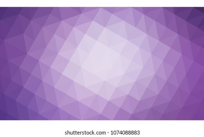 Light Purple vector polygonal illustration, which consist of triangles. Triangular pattern for your business design. Geometric background in Origami style with gradient. 