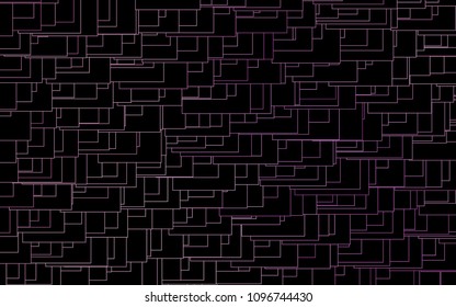 Light Purple vector polygonal illustration consisting of rectangles. Rectangular design for your business. Creative geometric background in origami style with gradient.