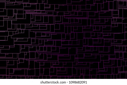 Light Purple vector polygonal illustration consisting of rectangles. Rectangular design for your business. Creative geometric background in origami style with gradient.