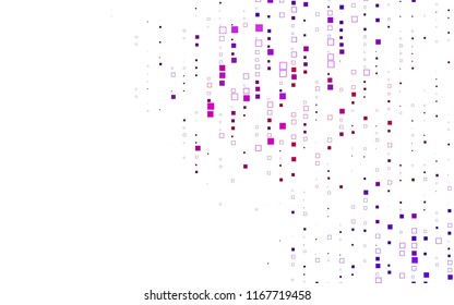 Light Purple vector polygonal illustration consisting of rectangles. Rectangular design for your business. Creative geometric background in origami style with gradient.