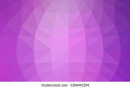 Light Purple vector polygonal illustration, which consist of triangles. Triangular design for your business. Creative geometric background in Origami style with gradient