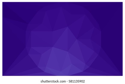 Light Purple vector polygonal illustration, which consist of triangles with a gemstone in center. Triangular design of a huge diamond for your business. Creative geometric background of gems.