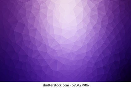 Light Purple vector polygonal illustration, which consist of triangles. Triangular pattern for your business design. Geometric background in Origami style with gradient. 