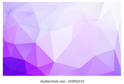 Light Purple vector polygonal illustration, which consist of triangles. Triangular design for your business. Creative geometric background in Origami style with gradient