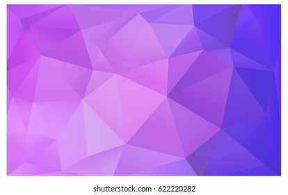 Light Purple vector polygonal illustration, which consist of triangles. Triangular design for your business. Creative geometric background in Origami style with gradient