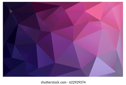 Light Purple vector polygonal illustration, which consist of triangles. Triangular design for your business. Creative geometric background in Origami style with gradient