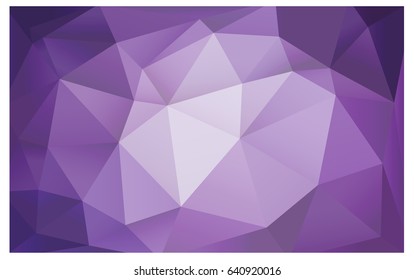Light Purple vector polygonal illustration, which consist of triangles. Triangular pattern for your business design. Geometric background in Origami style with gradient. 