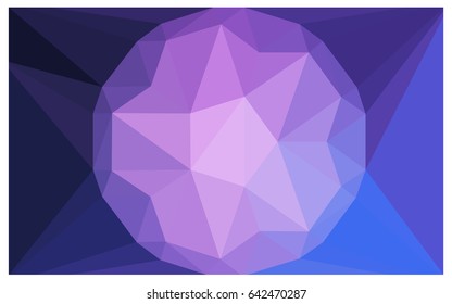 Light Purple vector polygonal illustration, which consist of triangles with a gemstone in center. Triangular design of a huge diamond for your business. Creative geometric background of gems.