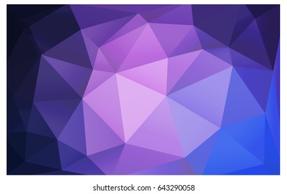 Light Purple vector polygonal illustration, which consist of triangles. Triangular design for your business. Creative geometric background in Origami style with gradient