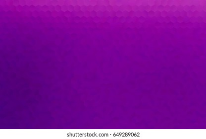 Light Purple vector polygonal illustration, which consist of hexagons. Hexagonal pattern for your business design. Geometric background in Origami style with gradient. 
