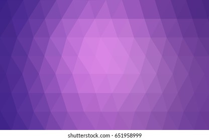 Light Purple vector polygonal illustration, which consist of triangles. Triangular design for your business. Creative geometric background in Origami style with gradient