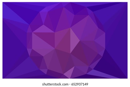 Light Purple vector polygonal illustration, which consist of triangles with a gemstone in center. Triangular design of a huge diamond for your business. Creative geometric background of gems.
