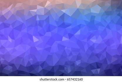 Light Purple vector polygonal illustration, which consist of triangles. Triangular design for your business. Creative geometric background in Origami style with gradient