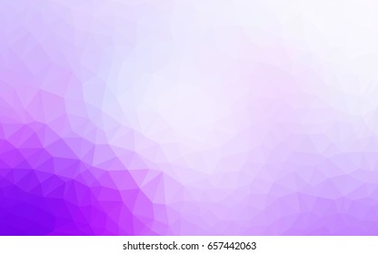 Light Purple vector polygonal illustration, which consist of triangles. Triangular design for your business. Creative geometric background in Origami style with gradient