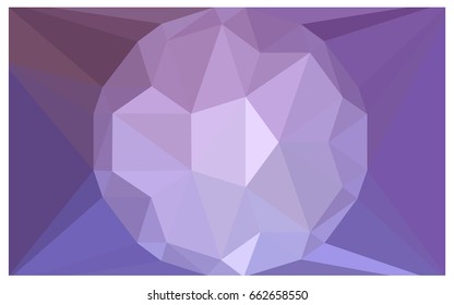 Light Purple vector polygonal illustration, which consist of triangles with a gemstone in center. Triangular design of a huge diamond for your business. Creative geometric background of gems.