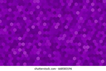Light Purple vector polygonal illustration, which consist of hexagons. Hexagonal design for your business. Creative geometric background in Origami style with gradient