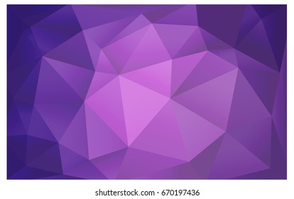 Light Purple vector polygonal illustration, which consist of triangles. Triangular design for your business. Creative geometric background in Origami style with gradient