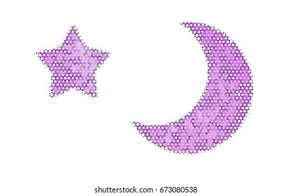 Light Purple vector polygonal illustration, which consist of hexagons. Hexagonal design for your business. Creative geometric background in Origami style with gradient