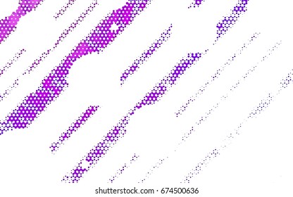 Light Purple vector polygonal illustration, which consist of hexagons. Hexagonal design for your business. Creative geometric background in Origami style with gradient