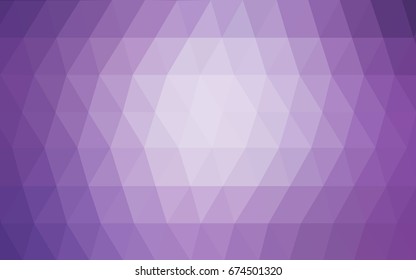 Light Purple vector polygonal illustration, which consist of triangles. Triangular pattern for your business design. Geometric background in Origami style with gradient. 