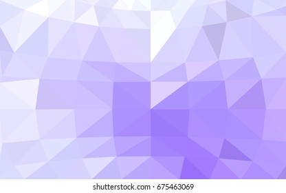Light Purple vector polygonal illustration, which consist of triangles. Triangular pattern for your business design. Geometric background in Origami style with gradient. 