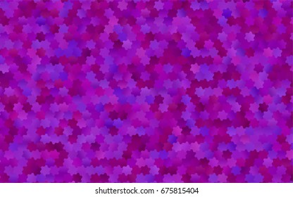 Light Purple vector polygonal illustration, which consist of hexagons. Hexagonal pattern for your business design. Geometric background in Origami style with gradient. 