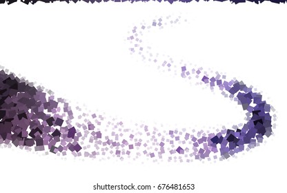Light Purple vector polygonal illustration, which consist of rectangles. Rectangular pattern for your business design. Geometric background in Origami style with gradient. 