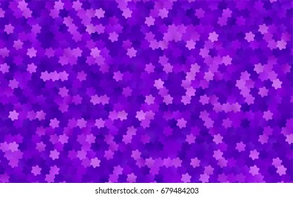 Light Purple vector polygonal illustration, which consist of hexagons. Hexagonal design for your business. Creative geometric background in Origami style with gradient