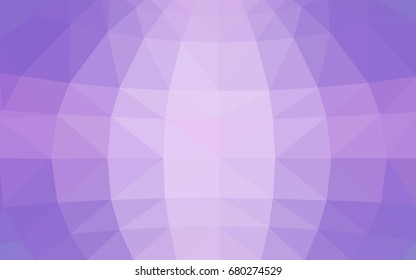 Light Purple vector polygonal illustration, which consist of triangles. Triangular pattern for your business design. Geometric background in Origami style with gradient. 