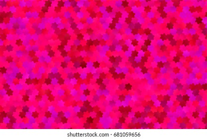 Light Purple vector polygonal illustration, which consist of hexagons. Hexagonal pattern for your business design. Geometric background in Origami style with gradient. 