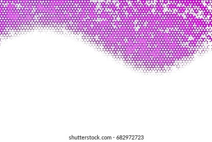 Light Purple vector polygonal illustration, which consist of hexagons. Hexagonal pattern for your business design. Geometric background in Origami style with gradient. 