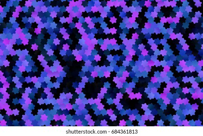 Light purple vector polygonal illustration, which consist of hexagons. Hexagonal design for your business. Creative geometric background in Origami style with gradient