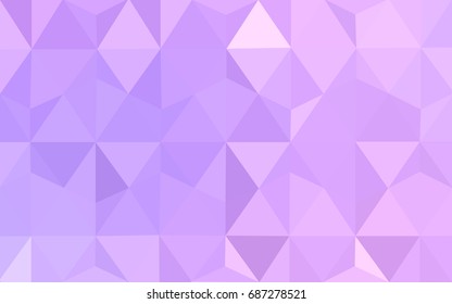 Light Purple vector polygonal illustration, which consist of triangles. Triangular pattern for your business design. Geometric background in Origami style with gradient. 