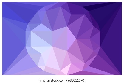 Light Purple vector polygonal illustration, which consist of triangles with a gemstone in center. Triangular design of a huge diamond for your business. Creative geometric background of gems.