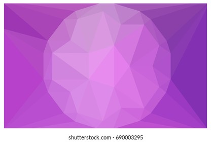 Light Purple vector polygonal illustration, which consist of triangles with a gemstone in center. Triangular design of a huge diamond for your business. Creative geometric background of gems.