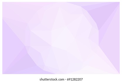 Light Purple vector polygonal illustration, which consist of triangles with a gemstone in center. Triangular design of a huge diamond for your business. Creative geometric background of gems.