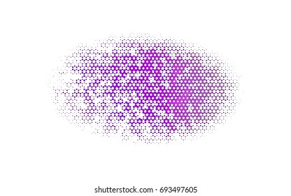 Light Purple vector polygonal illustration, which consist of hexagons. Hexagonal design for your business. Creative geometric background in Origami style with gradient