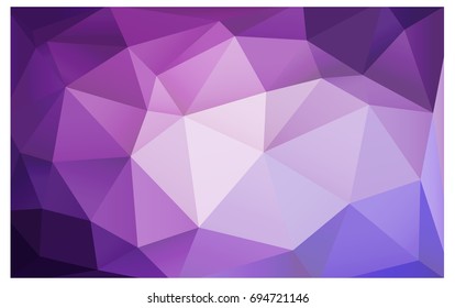 Light Purple vector polygonal illustration, which consist of triangles. Triangular design for your business. Creative geometric background in Origami style with gradient
