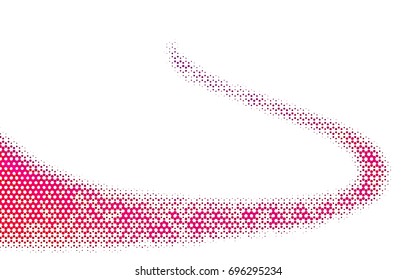 Light Purple vector polygonal illustration, which consist of hexagons. Hexagonal pattern for your business design. Geometric background in Origami style with gradient. 