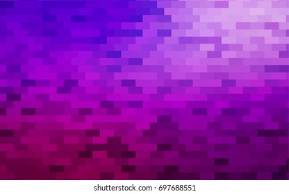Light Purple vector polygonal illustration, which consist of rectangles. Rectangular pattern for your business design. Geometric background in Origami style with gradient. 