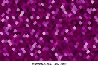 Light Purple vector polygonal illustration, which consist of hexagons. Hexagonal design for your business. Creative geometric background in Origami style with gradient