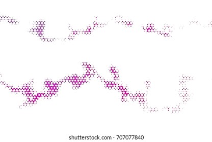 Light Purple vector polygonal illustration, which consist of hexagons. Hexagonal design for your business. Creative geometric background in Origami style with gradient