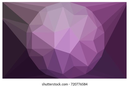 Light Purple vector polygonal illustration, which consist of triangles with a gemstone in center. Triangular design of a huge diamond for your business. Creative geometric background of gems.
