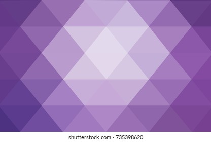 Light Purple vector polygonal illustration, which consist of triangles. Triangular pattern for your business design. Geometric background in Origami style with gradient. 