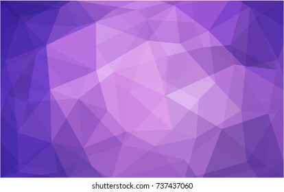 Light Purple vector polygonal illustration, which consist of triangles. Triangular design for your business. Creative geometric background in Origami style with gradient
