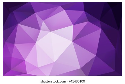 Light Purple vector polygonal illustration, which consist of triangles. Triangular pattern for your business design. Geometric background in Origami style with gradient. 