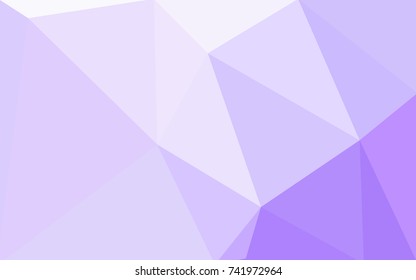Light Purple vector polygonal illustration, which consist of triangles. Triangular pattern for your business design. Geometric background in Origami style with gradient. 